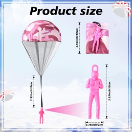 Yunsailing 25 Pcs Parachute Toys, Mini Army Men Parachute Toys for Kids, Flying Throwing Gifts Bulk for Easter Christmas Kids School Outdoor, No Battery Nor Assembly Required Gifts (Army Colors)