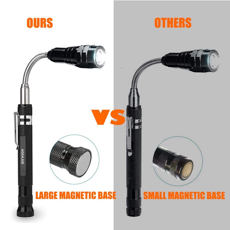 SULKADA LED Magnetic Telescoping Pick up Tool with LED Light,