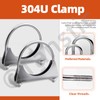 Tanstic 2Pcs U-Bolt Exhaust Clamps, 3 in Stainless Steel Muffler