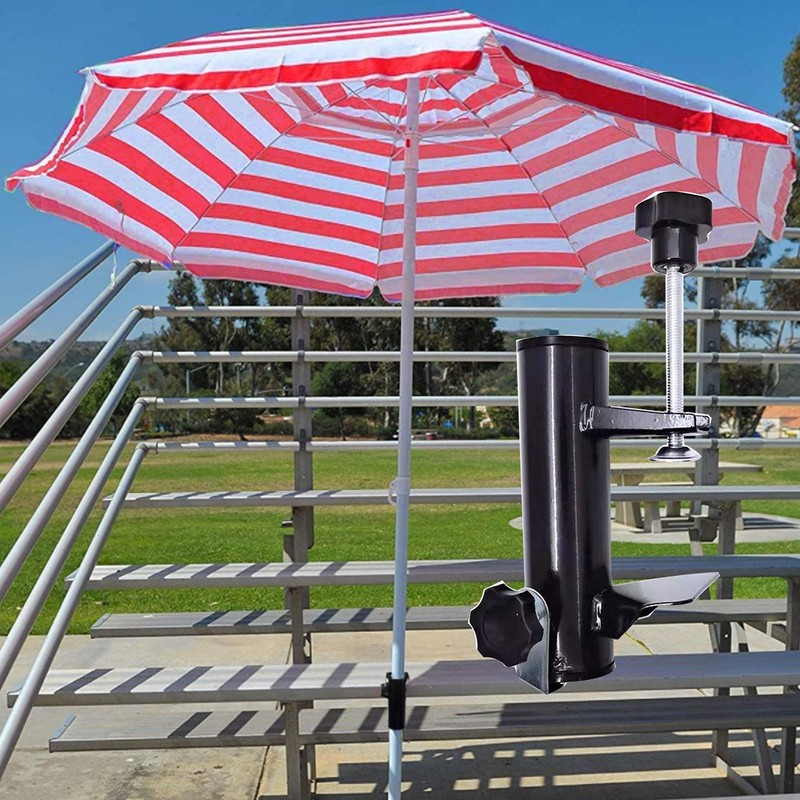 Multifunctional Umbrella Stands, Black Fixed Clip Umbrella Clamp & Portable