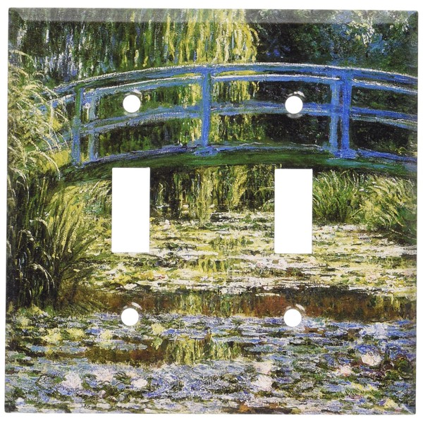 Art Plates - Monet: Japanese Footbridge Switch Plate - Double Toggle