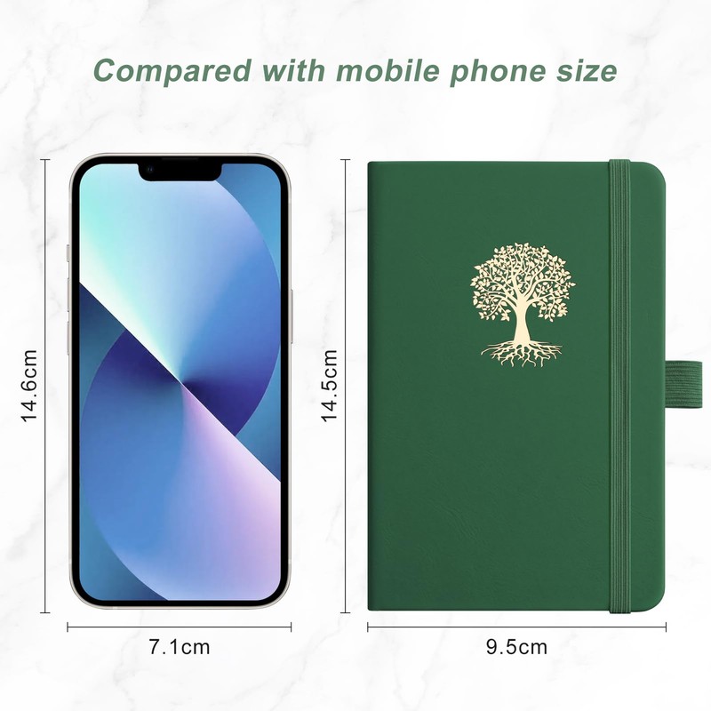 EMSHOI A6 Notebook for Women Men, Small Mini Cute Pocket