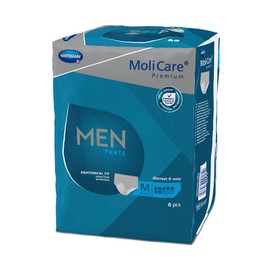 MoliCare Premium MEN PANTS, Discreet Use for Incontinence Especially for Men, 7 Drops, Size M, Pack of 1 x 8