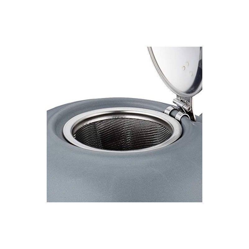 Küchenprofi London Ceramic Teapot with Stainless Steel Infuser, Gray, 8