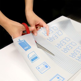 BAZIC Products BAZIC Book Cover Clear Self Adhesive Bookcover 17.5" X 1.7 Yard (60"), Laminate Roll Cover Books Documents, Film Easy Peel, 1-Roll