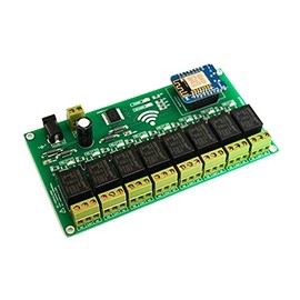 WiFi 8 Channel Electromagnetic Relay ESP8266 Module Smart Home Controller Compatible with ESPHome Home Assistant
