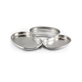 zalati Kidney Tray 3pcs Small Instrument Tray Dish 304 Stainless Steel for Dental Lab Tool Instrument, Bathroom Organizer, Tattoo Tool Trays - S, M, L Size