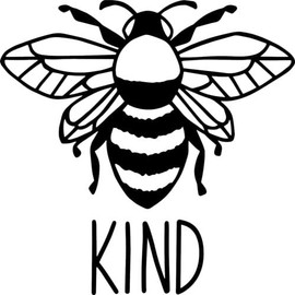 Be Kind Bee Vinyl Decal Sticker for Car/Window/Wall (Gold)