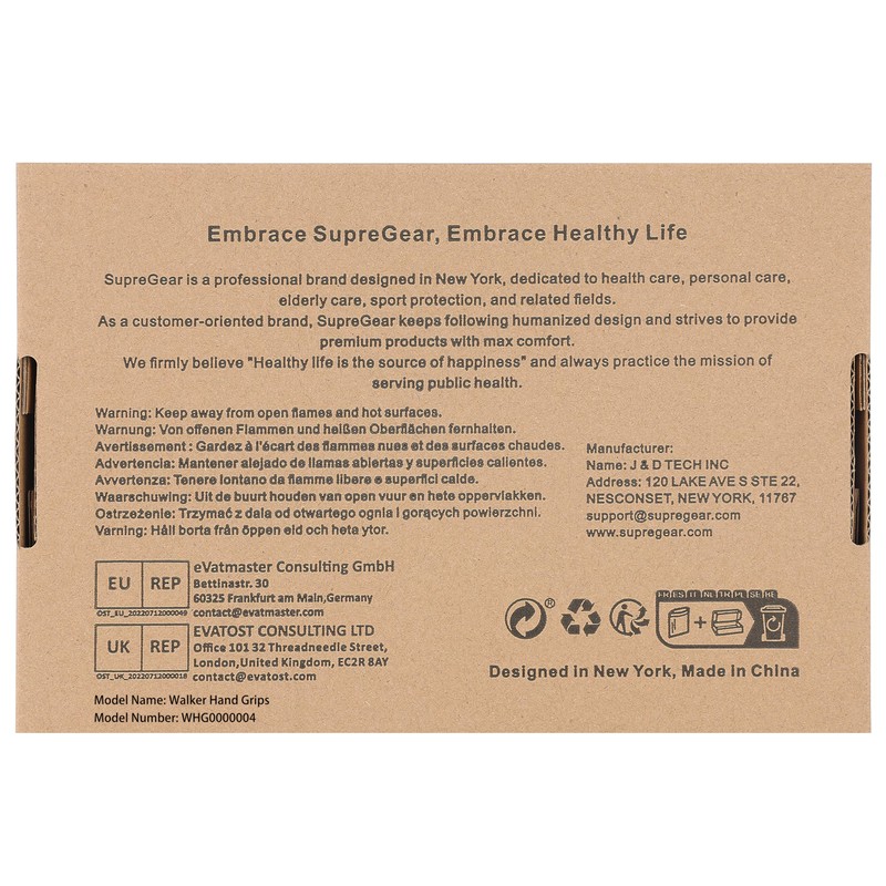 supregear Walker Grips (2 Pack), Soft Padded Hand Covers, Non-Slip