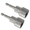 Cjueiom 2pcs 1/4" Quick-Change Hexagon Socket, 17mm Metric Nut Drivers