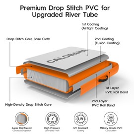 CALOBANA Upgraded Heavy Duty River Tube for 350lb Adults, Inflatable Lake Floats, Thick Tubes for Outdoor Floating Rafting on Lakes