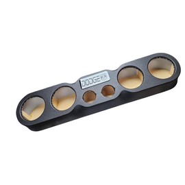 Universal Speaker Panel 4x6.5 - 2 X Tweeters Pod, Wood and Fabric, Chevy Logo/ford / dodge   (No speakers) - Color: Black dodge logo