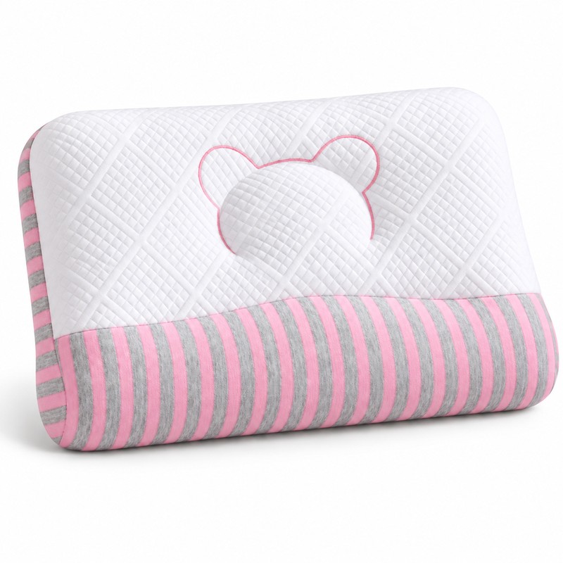 Contoured Bed Pillow for Neck Support – Washable Microfiber-Filled Pillow