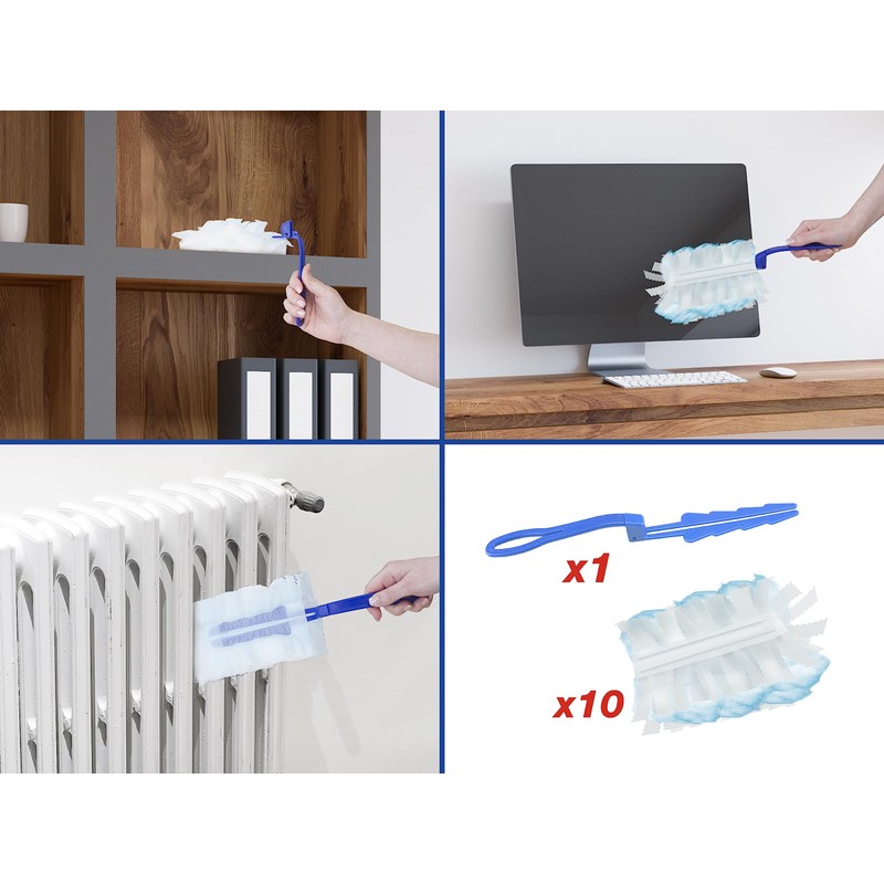 BEPER C203PUL004 Dust-catching duster foldable duster with 10 refills