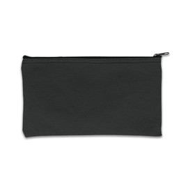 14 oz Black Canvas Zipper Bag- 12 x 8 - Compact Zipper Pouch - Multipurpose Utility Bag - Tool Bag - Pack of 7