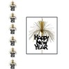 Happy New Year Firework Stringer (black & gold) Party Accessory  (1 count) (1/Pkg)