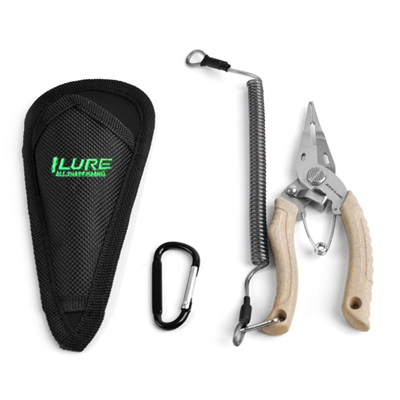 Fishing Pliers Scissors Stainless Steel Fishing Line Cutter Split Ring