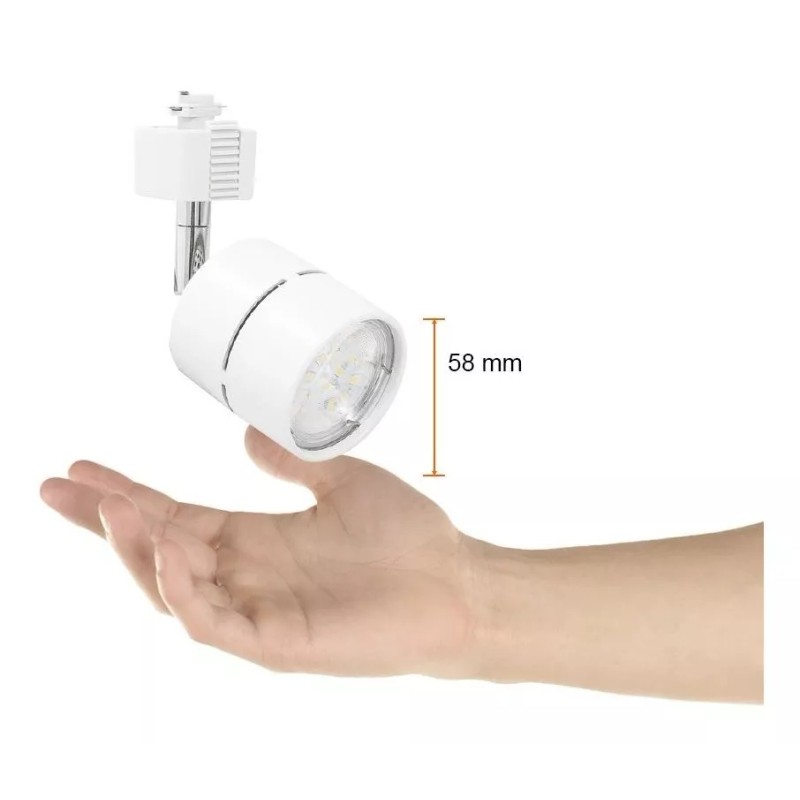 Tecnolite Lampara Techo Riel 50 W Blanco Socket Gu10 Ysn-367l/b