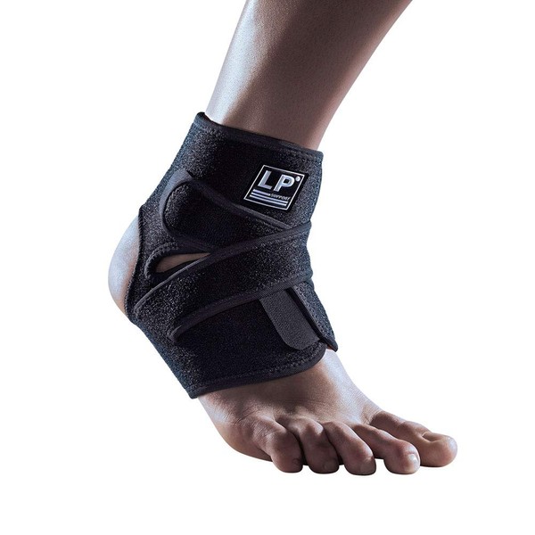 LP SUPPORT 757CA Knöchelstütze aus der Extreme Serie - Knöchel-Bandage - Knöchelsupport für Sport, Größe:Universalgröße, Farbe:schwarz
