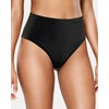 Tempt Me Womens Black High Cut High Waisted Bikini Bottoms