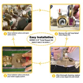 009M3 3/4" Total Repair Kit- Compatible Replacement for Watts LF009M3/009M3 Assembly - 0888527 888527 RK 009M3-T -Comprehensive Set for Seamless Maintenance