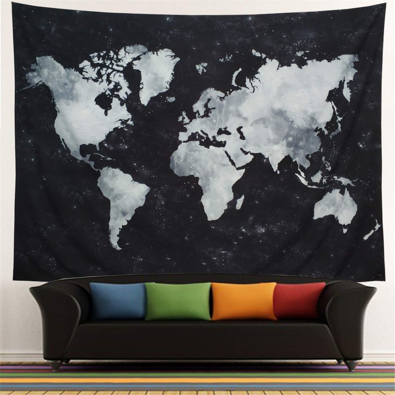 Lahasbja World Tapestry Map Tapestry Starry World Map Tapestry Apartment