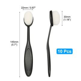 PATIKIL 10Pcs Colored Ink Blending Brushes, Crafting Ink Drawing Art Blenders Background Ink Blending Tool for Card Making Craft Broad Paper, Black