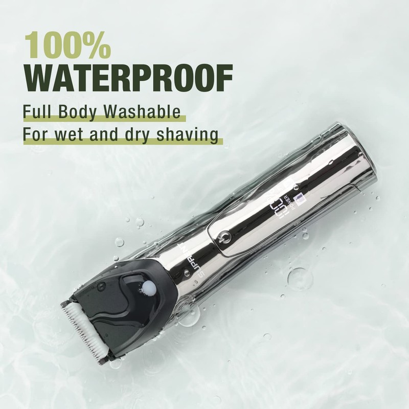 SUPRENT IPX7 Waterproof Body Trimmer for Men & Women, Ceramic