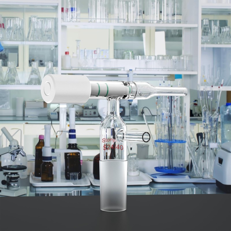 stonylab Glass Adapter, Chromatography Flow Control Adapter with 24/40 Inner