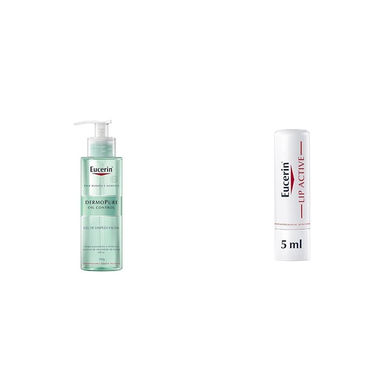 Eucerin DermoPure Gel Limpiador Facial, 200 ml Ph5 Bálsamo labial
