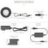 GETINLIGHT 2.75" Wide 3000K Dimmable LED Puck Lights Kit, Plug-in