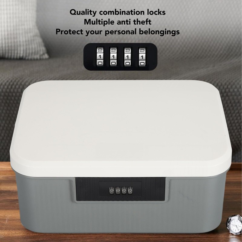 9L Capacity Document Lock Box, ABS Material Storage Trunk with