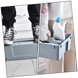 DOITOOL 1pc Box Portable Storage Basket Lip Gloss Containers Portable Toolbox Gray Storage Bins First Aid Desktop Storage Box Tool Chest Multifunctional Tool Case Sundries Holder Set