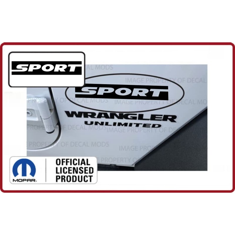 Decal Mods Fender Sport Small Side Logo Graphic fits Jeep