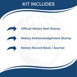 Alabama Notary Supply Kit, Alabama Notary Supplies, Includes Rectangular Notary Stamp, Notary Record Book, Notary Acknowledgement Stamp, Slim Stamps, Portable, Easy to Carry