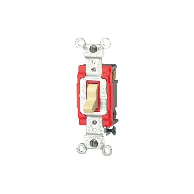 Leviton 20-Amp, 120/277-Volt, Toggle 3-Way AC Quiet Switch, Extra Heavy