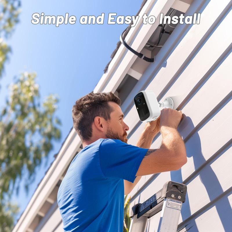 Wireless Solar Security Camera, Waterproof, 4MP Solar Powered, AI Motion