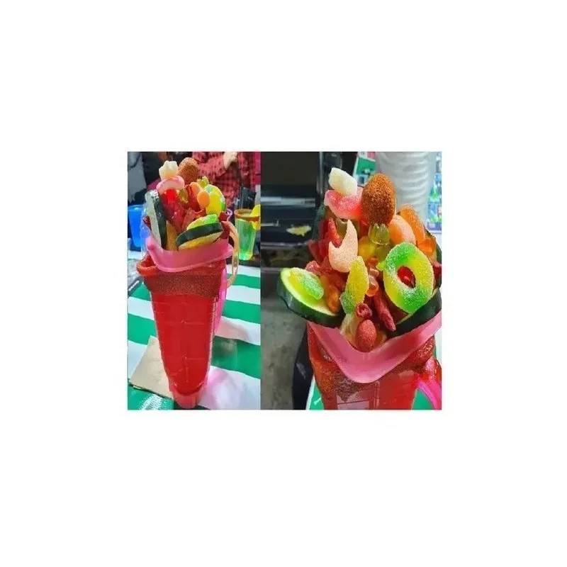 DAS 10 Vasos Licuachela Micheladas 1250ml Neon Fiesta