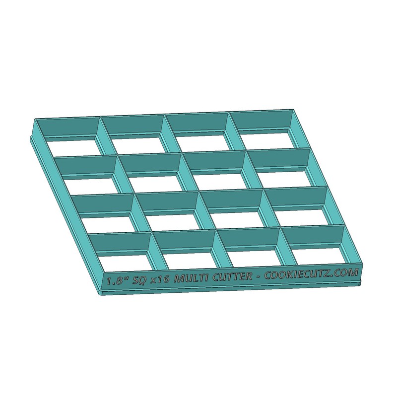 1.8" Squares x 16 Multi Cookie Cutter (7.5”x7.5”)