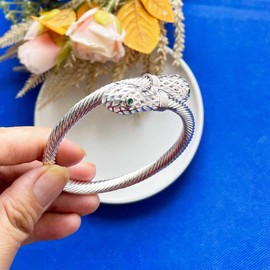 Resweky Hip Hop Snake Open Bracelet Gold Chunky Cuff Bracelet Shiny Punk Bracelets Jewellery Gift for Women