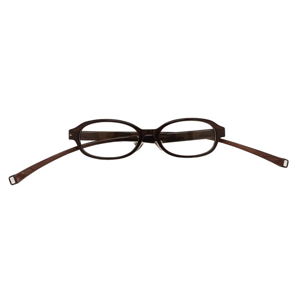 [FaceTrick az Label] マグネット首掛け老眼鏡 UV400クリア防曇加工老眼鏡レンズ/ブルーライトカット鯖江メーカー高性能レンズ老眼鏡 ブラウンフレーム ARG8104-2 +1.50