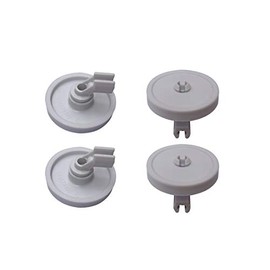 (Pack of 4) 154174401 Lower Dishrack Dishwasher Wheels with Bracket Fit for 154174501 AP2135554 AH452448 5300809640 3202777 Dishwasher