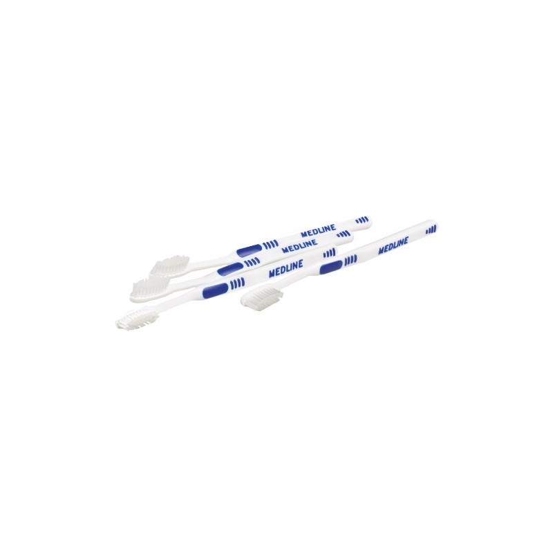 Medline Premium Individually Wrapped Adult Toothbrush, Ideal for Oral Hygiene,