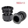 sourcing map 6Pcs M22 Cable Gland Waterproof Plastic Joint Adjustable