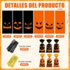 180pzs Bolsas de Dulces Halloween Cara de Calabaza Negro y