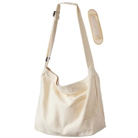 Preceed Canvas Tote Bag with YKK Zipper, Removable Shoulder Pad, 2 Inner Pockets, Large Capacity, Unisex, Japanese Maker, Boston Type