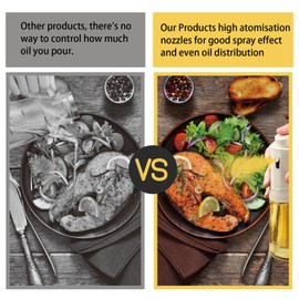 LELE LIFE 2 Pack Oil Sprayer for Cooking, 210ml/7.1oz Glass Olive Oil Sprayer Mister, Olive Oil Spray Bottle with Brush for Salad, Air Fryer, Kitchen Baking, Roasting, BBQ