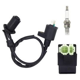 ELIFEPARTS GY6 Ignition Coil-A7TC Spark Plug Kit with 6 Pin AC CDI Box - for 50CC-150CC Scooters, ATVs, Dirt Bikes & Go-Karts - Compatible with TAOTAO, Kymco, Roketa, Sunl Models