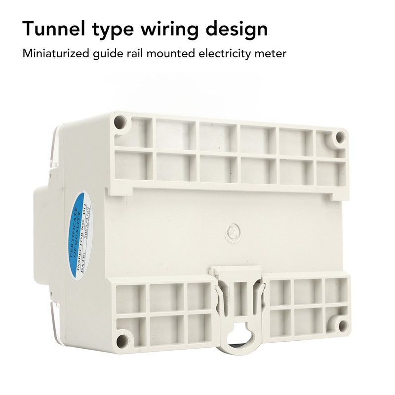 Electric 3 Phase 4 Wire Energy Meter Guide Rail LCD