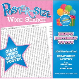 Poster-Size Word Search - Happy Birthday to You - 100 Words to Find On This Giant Word Search Puzzle
